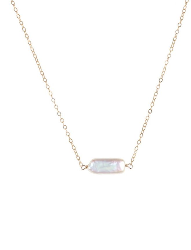 Elongated Freshwater Pearl Necklace
