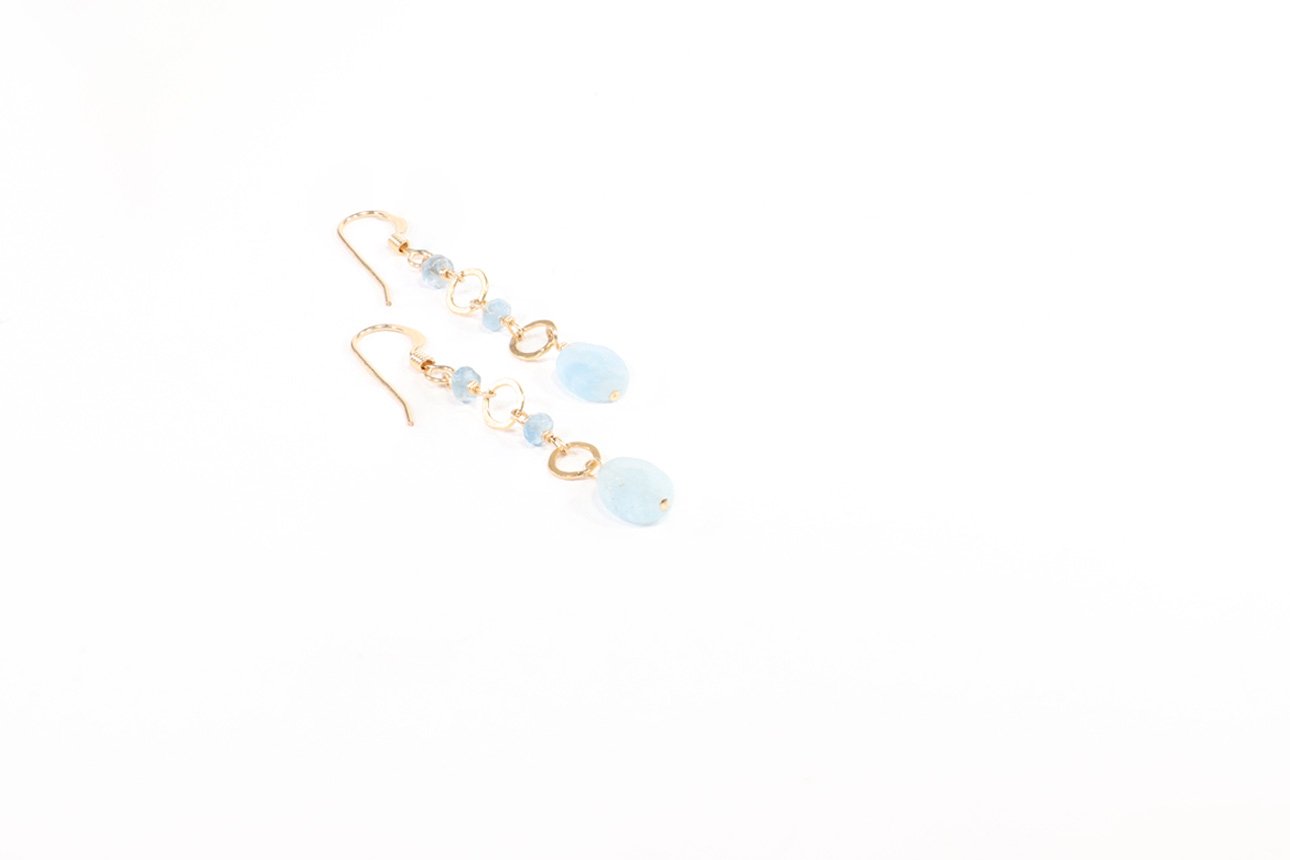 JK Designs Aquamarine Specialty Earrings