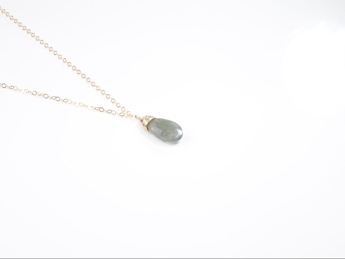 JK Designs Single Wrapped Gemstone Necklace