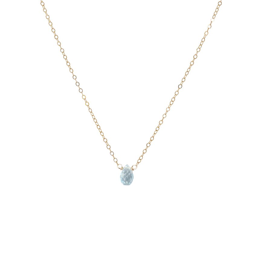 JK Designs Blue Topaz Single Necklace